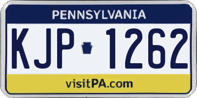 PA license plate KJP1262