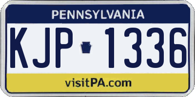 PA license plate KJP1336