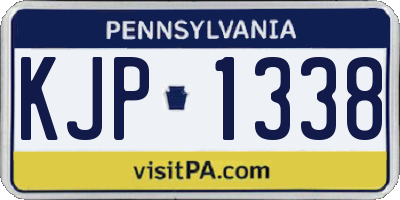 PA license plate KJP1338