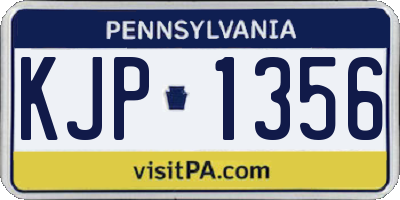 PA license plate KJP1356
