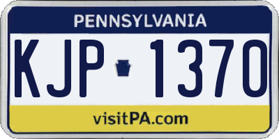 PA license plate KJP1370