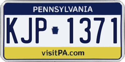 PA license plate KJP1371