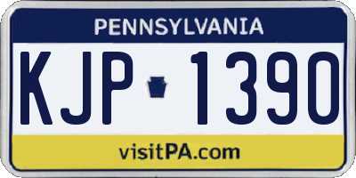 PA license plate KJP1390
