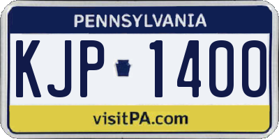 PA license plate KJP1400