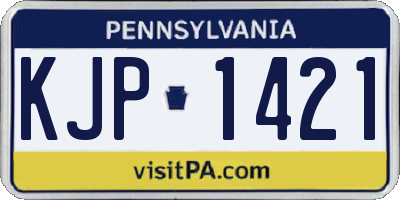 PA license plate KJP1421
