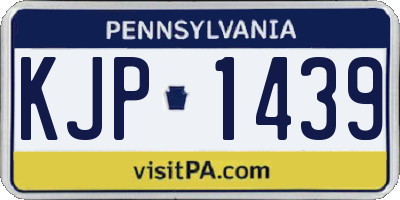 PA license plate KJP1439