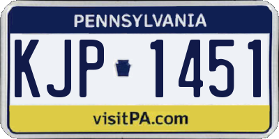 PA license plate KJP1451