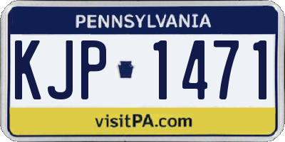 PA license plate KJP1471