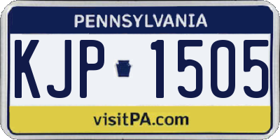 PA license plate KJP1505