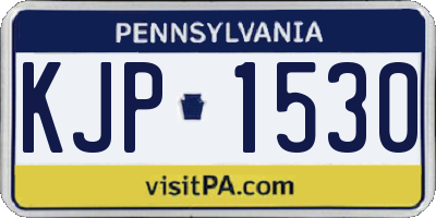 PA license plate KJP1530