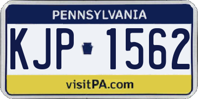 PA license plate KJP1562
