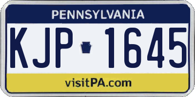 PA license plate KJP1645