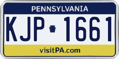 PA license plate KJP1661