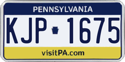 PA license plate KJP1675