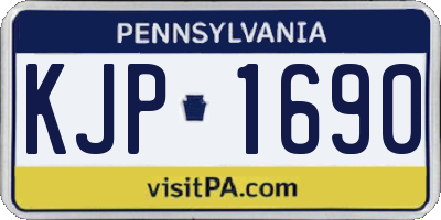 PA license plate KJP1690