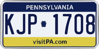 PA license plate KJP1708