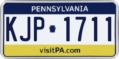 PA license plate KJP1711