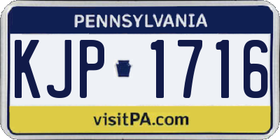 PA license plate KJP1716