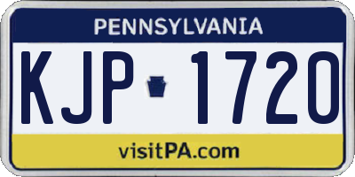 PA license plate KJP1720
