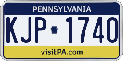 PA license plate KJP1740