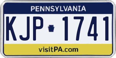 PA license plate KJP1741