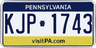 PA license plate KJP1743
