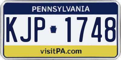 PA license plate KJP1748