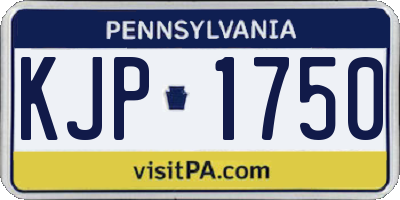PA license plate KJP1750