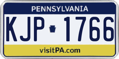 PA license plate KJP1766