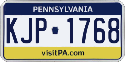 PA license plate KJP1768