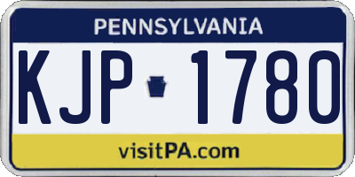 PA license plate KJP1780