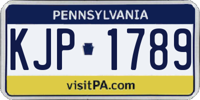 PA license plate KJP1789