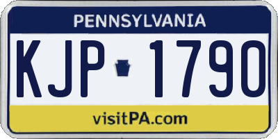 PA license plate KJP1790