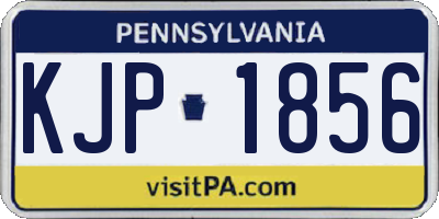PA license plate KJP1856