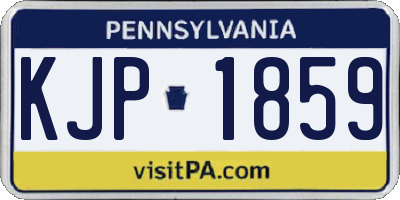PA license plate KJP1859