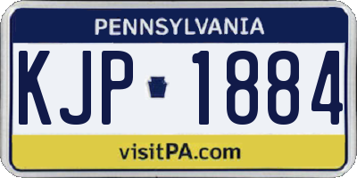 PA license plate KJP1884