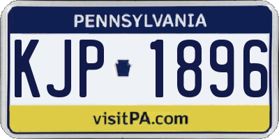 PA license plate KJP1896