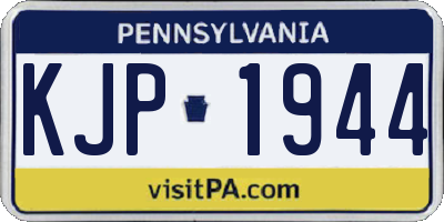 PA license plate KJP1944