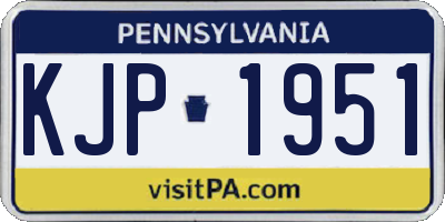 PA license plate KJP1951