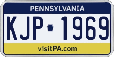 PA license plate KJP1969