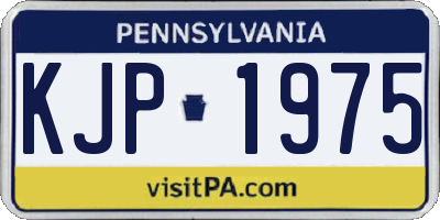PA license plate KJP1975