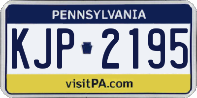 PA license plate KJP2195