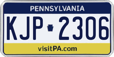 PA license plate KJP2306