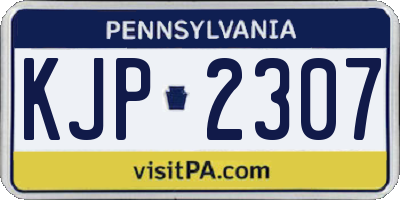 PA license plate KJP2307