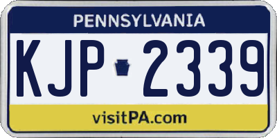 PA license plate KJP2339