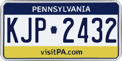 PA license plate KJP2432