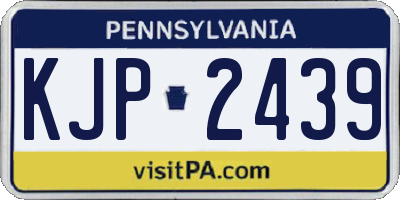 PA license plate KJP2439