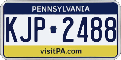 PA license plate KJP2488