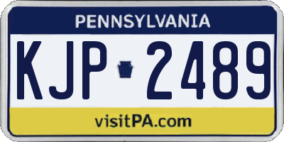 PA license plate KJP2489