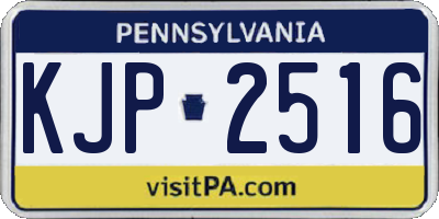 PA license plate KJP2516